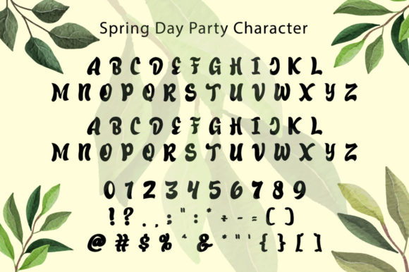Spring Day Party Font Poster 5