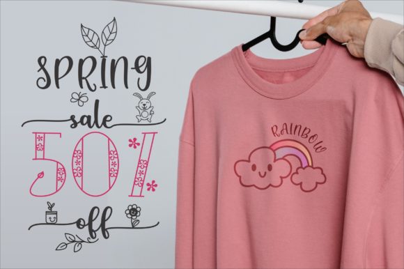 Spring Flowers Font Poster 4