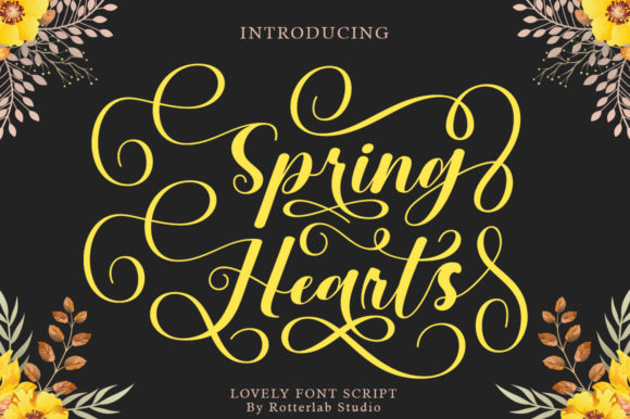 Spring Hearts Font Poster 1