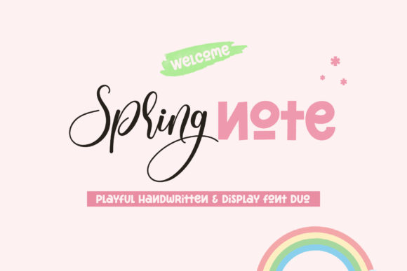 Spring Note Font Poster 1