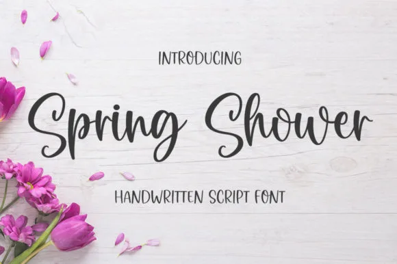 Spring Shower Font Spring Shower Font Poster 1