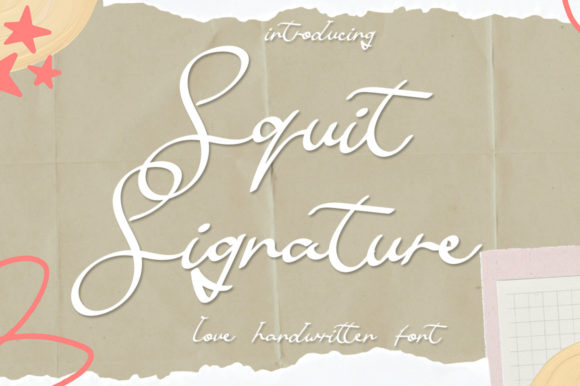 Squit Signature Font Poster 1