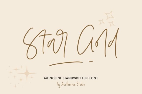 Star Gold Font Poster 1