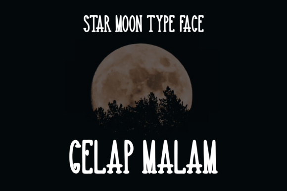 Star Moon Font Poster 2