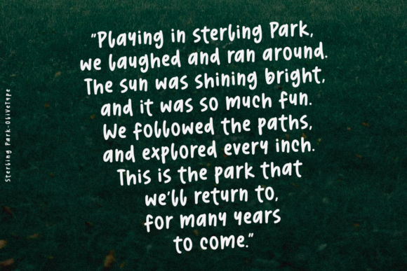 Sterling Park Font Poster 2