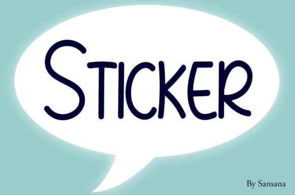 Sticker Font Poster 1