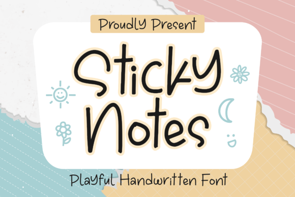 Sticky Notes Font Poster 1