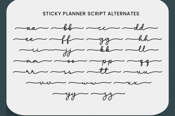 Sticky Planner Font Poster 11