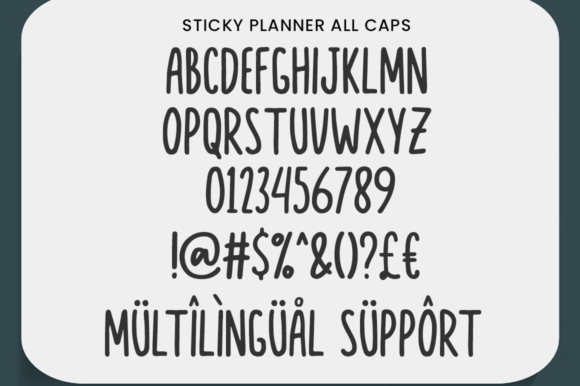 Sticky Planner Font Poster 9