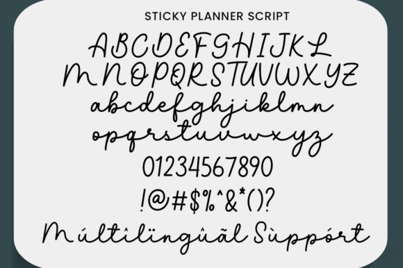 Sticky Planner Font Poster 10
