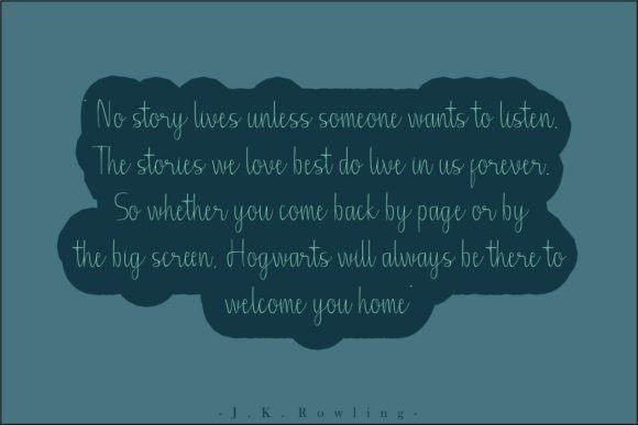 Story Line Font Poster 2