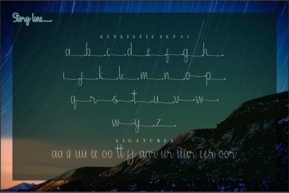 Story Line Font Poster 7