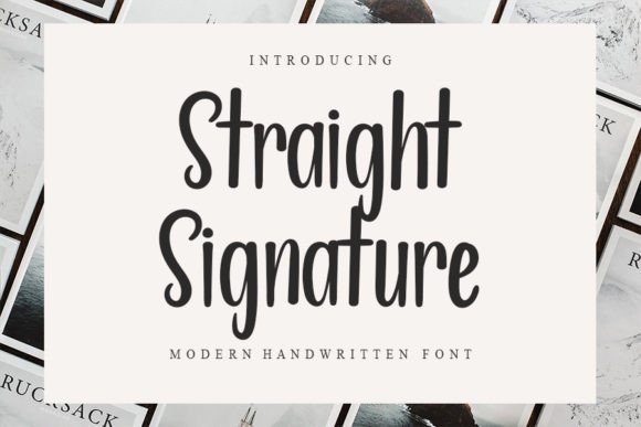 Straight Signature Font Poster 1