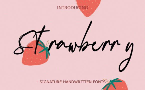 Strawberry Font Poster 1