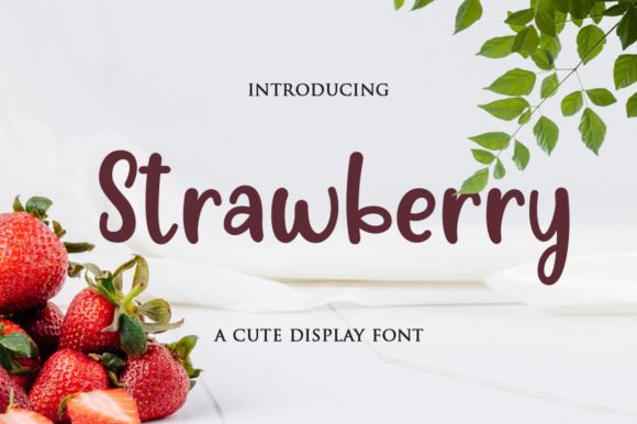 Strawberry Font Poster 1