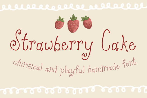Strawberry Cake Font Poster 1
