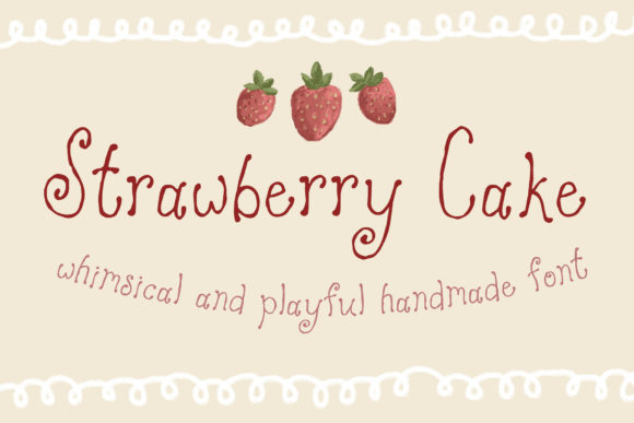 Strawberry Cake Font Poster 1