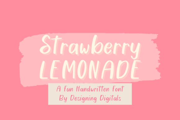 Strawberry Lemonade Font Poster 1