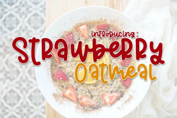 Strawberry Oatmeal Font Poster 1