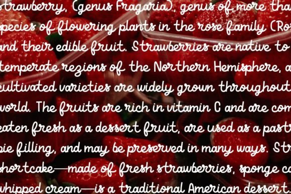 Strawberry Scarlett Font Poster 3
