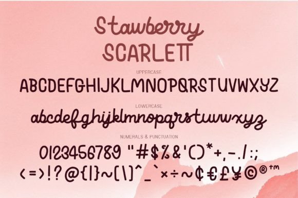 Strawberry Scarlett Font Poster 7