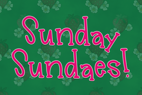 Strawberry Sundae Font Poster 4