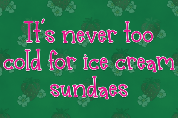 Strawberry Sundae Font Poster 5