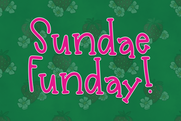 Strawberry Sundae Font Poster 6