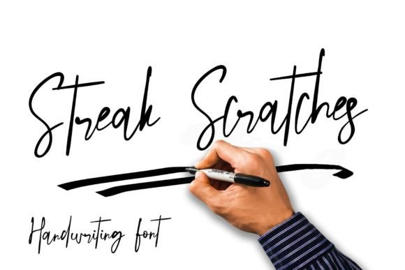 Streak Scratches Font Poster 1