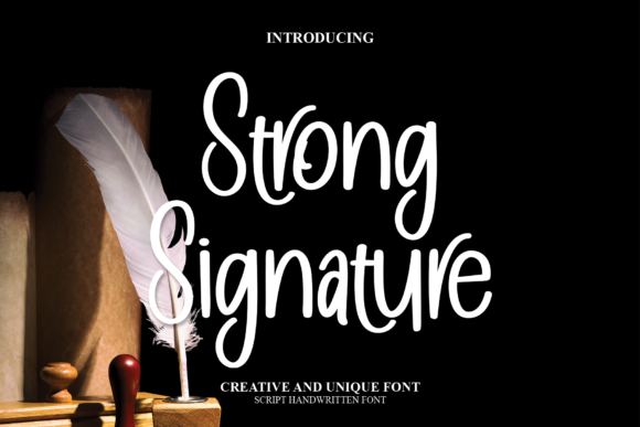 Strong Signature Font Poster 1