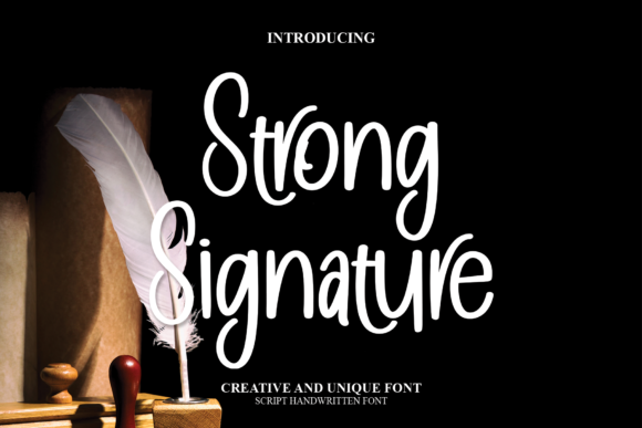 Strong Signature Font