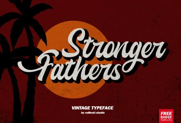 Stronger Fathers Font Stronger Fathers Font Poster 1