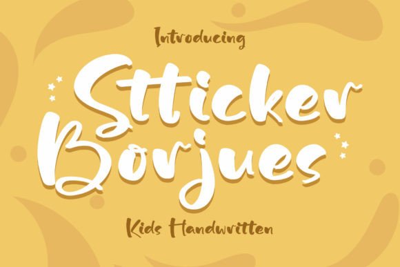 Stticker Borjues Font Poster 1