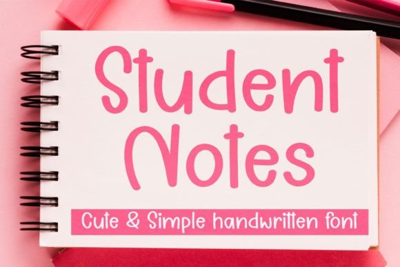 Student Notes Font Poster 1