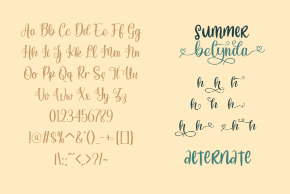 Summer Belynda Font Poster 3
