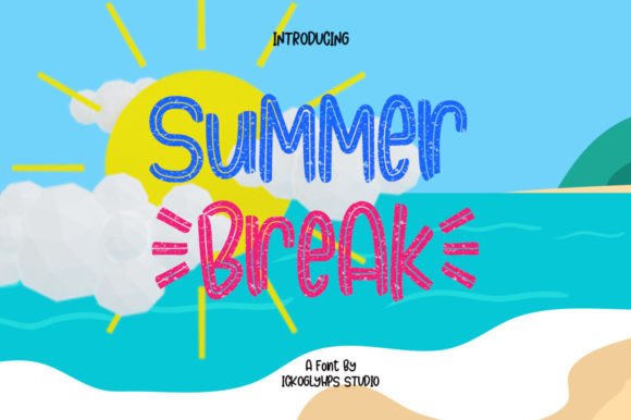 Summer Break Font Poster 1