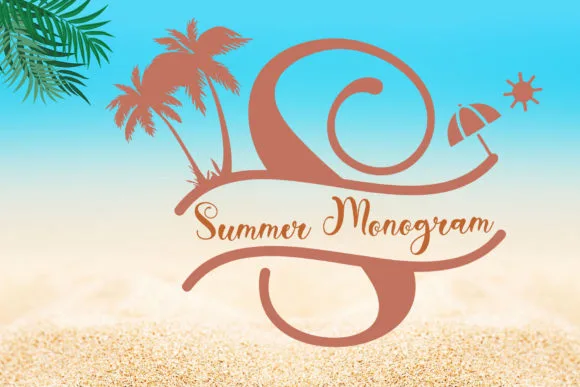 Summer Monogram Font Summer Monogram Font Poster 1