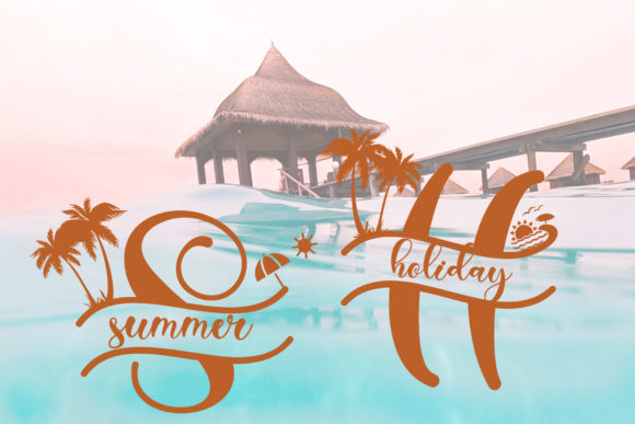 Summer Monogram Font Poster 2
