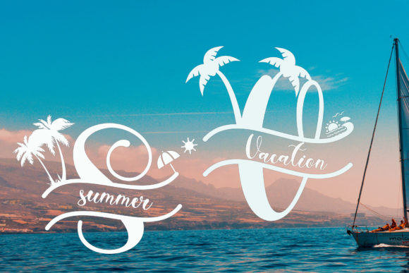 Summer Monogram Font Poster 4