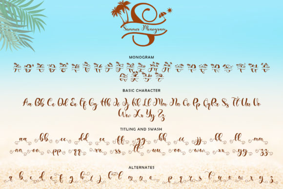 Summer Monogram Font Poster 7