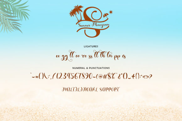 Summer Monogram Font Poster 8