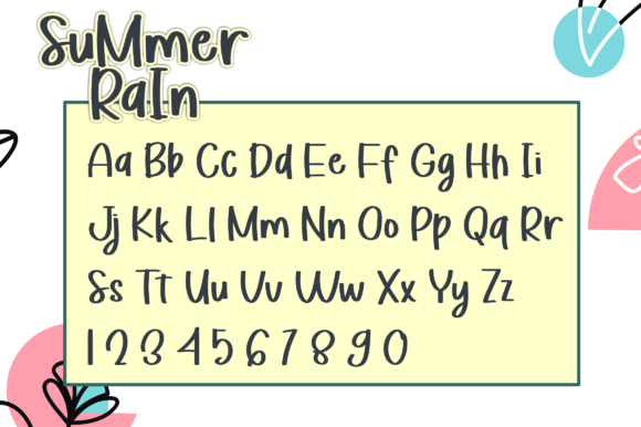 Summer Rain Font Poster 4