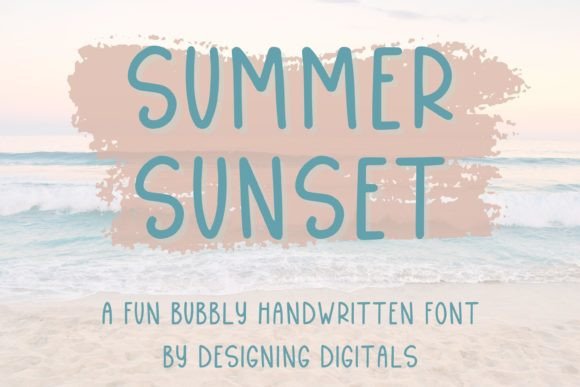 Summer Sunset Font Poster 1