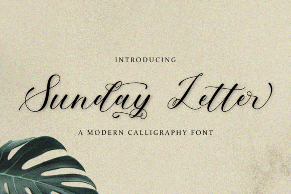 Sunday Letter Font