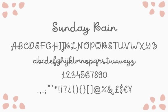 Sunday Rain Font Poster 2
