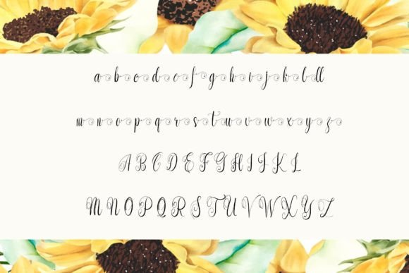 Sunflower Font Poster 5