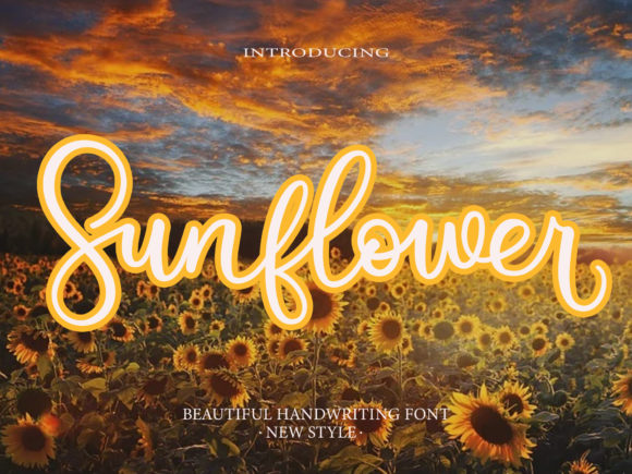 Sunflower Font Poster 1