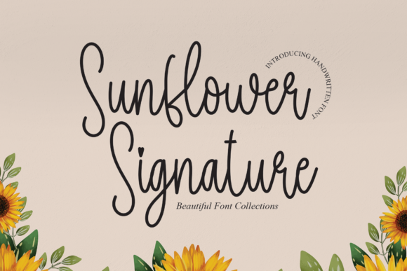 Sunflower Signature Font Poster 1