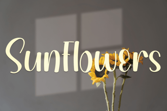 Sunflowers Font Poster 1