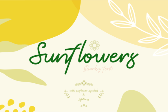 Sunflowers Font Poster 1